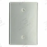 LEVITON Wall Plate: Blank, 1 Gang, Jumbo Size (MPN 84114-40). Key specifications — Brand: LEVITON; Material: Stainless Steel.