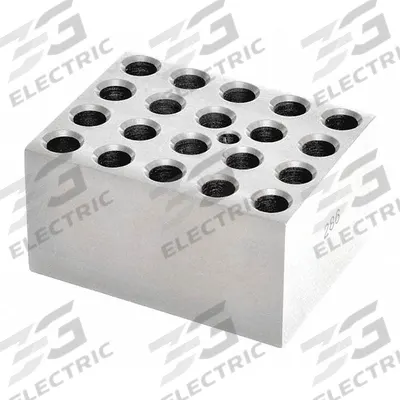 OHAUS Modular Block: Anodized Aluminum, 3 in Overall Wd, 3 3/4 in Overall Lg - Dry Bath Blocks