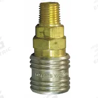 HANSEN Quick Connect Hose Coupling: 3/8 in Body Size, 1/4 in Hose Fitting Size, Sleeve, MNPT (MPN 410). Key specifications — Thread Size: 1/4" -18; Coupling Locking Type: Sleeve; Brand: HANSEN.
