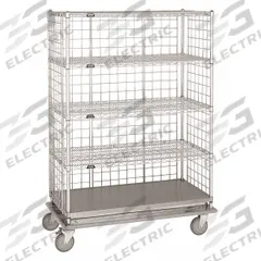 APPROVED VENDOR Stock Cart: 1,000 lb, Overall Dim. 24 in L x 60 in W x 72 in H, Adj, 5 Shelves (MPN LCH-2460C). Key specifications — Caster/Wheel Configuration: (4) Swivel; Color: Silver; Shelf Adjustability: Adjustable; Brand: APPROVED VENDOR.