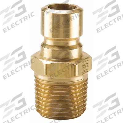PARKER Hydraulic Quick Connect Hose Coupling: 1/2 in Coupling Size, Brass - Moldmate Series Hydraulic Quick-Connect Coupling Plugs