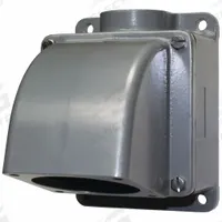 HUBBELL Back Box: 100 A, 2 in, Dead End Hub, 15° (MPN VJ67). Key specifications — Brand: HUBBELL; Material: Aluminum.