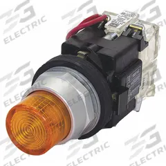 EATON Illuminated Push Button: Illuminated, Extended Profile, Metallic, 30 mm, 1NO (MPN HT8GBAAF7). Key specifications — Brand: EATON; Action: Momentary; Series: HT800; Push Button Material Type: Metallic.