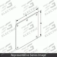 HAMMOND MANUFACTURING Wireway Cover Plate: 6 in Wd, 6 in Ht, 7 5/8 in Ht, Stainless Steel (MPN 1487DHSS). Key specifications — attr2555: HAMMOND MANUFACTURING; attr2565: Stainless Steel.