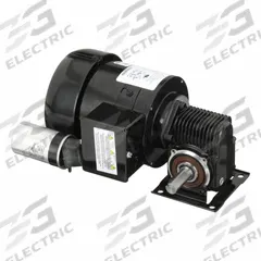DAYTON AC Gearmotor: Right Angle, Single Output Shaft, PSC, TEFC, 80 RPM, 108 in-lb Max Torque, 20:1 (MPN 3XA89). Key specifications — Inverter Rated: No; Brand: DAYTON; Full Load Current: 2.35/1.25 A.
