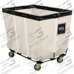 ROYAL BASKET TRUCKS Basket Truck: 21.9 cu ft, 600 lb, 40 3/4 in L x 28 3/4 in W x 30 in H, White (MPN G18-CCW-PWA-3UNT). Key specifications — Brand: ROYAL BASKET TRUCKS; Liner Color: White; Caster/Wheel Configuration: (4) Swivel; Assembled/Unassembled: Assembled.