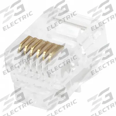 MONOPRICE Modular Plug: Modular Plug RJ12, Solid, 50pk Pack Size - RJ Modular Connectors