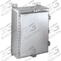 WIEGMANN Enclosure: 316 Stainless Steel, 20 in x 20 in x 8 in, NEMA 12/13/3R/4/4X, Solid Cover (MPN SSN4202008A). Key specifications — Brand: WIEGMANN; Closure Method: Clamps; Enclosure Material: 316 Stainless Steel; Knockouts: Not Included.