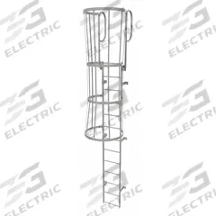 TRI-ARC Fixed Ladder with Safety Cage: 16 ft Overall Ht, 18 in Overall Wd, Steel, 13 Rungs (MPN WLFC1213). Key specifications — attr1050722: TRI-ARC; attr1050760: Unassembled; attr1083696: 1.