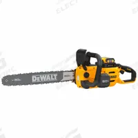 DEWALT Battery-Powered Chainsaw Kit: 20 in Bar Lg, Rear Handle, Auto Chain Oiler, 60 V, 50.2 cc (MPN DCCS677Z1). Key specifications — Brand: DEWALT.