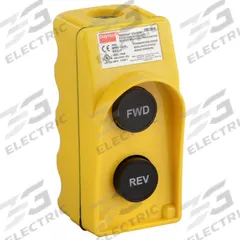 DAYTON Pendant Control Station: (2) Push Buttons, 2NO, Forward/Reverse, NEMA 1/3/3R/4/4X (MPN 20C806). Key specifications — AC Contact Rating: 10 A @ 600 V; Action: Momentary/Momentary; DC Contact Rating: 5 A @ 600 V; Enclosure Material: Plastic; Legend: Forward/Reverse; Operator Configuration: (2) Push Buttons; Brand: DAYTON; Manufacturer Part Number: 20C806.