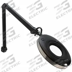 AVEN Interchangeable Lens Magnifying Lamp: LED, 2.25x/3x, 5_8 Diopter, 950 lm Max Brightness, 6500K (MPN 26501-LED-INX-8D). Key specifications — Brand: AVEN; Magnification: 3x; ESD Safe: No; Lens Material: Glass; Lighting Technology: LED; Operating Voltage: 100 to 240V AC; Includes Ultraviolet Light: No.