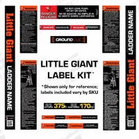LITTLE GIANT Ladder Label Kit: For Stepladders, 15 Labels, Safety and Hazard Labels (MPN 31884). Key specifications — attr1050042: English; attr1050050: LITTLE GIANT.