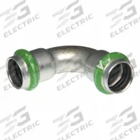 APOLLO Crimp Elbow Fitting: 3/4 in Pipe x 3/4 in Pipe Size, Press-fit x Press-fit, EPDM, SmartPress (MPN 123456956). Key specifications — Brand: APOLLO; Series: SmartPress.