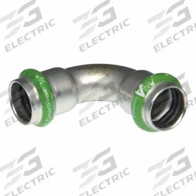 APOLLO Crimp Elbow Fitting: 3/4 in Pipe x 3/4 in Pipe Size, Press-fit x Press-fit - Potable Water Stainless Steel Press Fittings