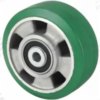 APPROVED VENDOR Caster Wheel: 5 in Wheel Dia., 2 in Wheel Wd, Rubber, 440 lb Load Rating, Aluminum (MPN 5VF29). Key specifications — Wheel Core Material: Aluminum; Wheel/Tread Color: Green; Brand: APPROVED VENDOR.