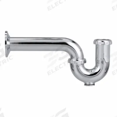 ZURN Trap: Cast Brass, Chrome-Plated, Silver, 1 1/2 in Nominal Pipe Size, 10 1/2 in Overall Lg - P-Traps