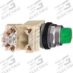 SCHNEIDER Illuminated Push Button: Illuminated, Extended Profile, Metallic, 30 mm, SPDT (MPN 9001K2L38LGGH13). Key specifications — Brand: SCHNEIDER; Action: Momentary; Series: 9001K; Push Button Material Type: Metallic.