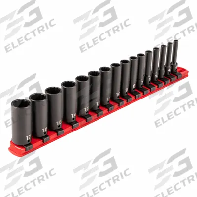 TEKTON Impact Socket Set: 1/4 in Drive Size, Small Set (0-50 pieces) Set Size - Metric Impact Socket Sets
