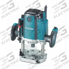 MAKITA Router: Full-Size, Plunge Base, 3.25 hp, Fixed Speed, 22,000 RPM, 1/4 in_1/2 in Collet (MPN RP1800). Key specifications — attr326433: Soft-Start; attr241172: Router; attr217717: 120V AC; attr217680: MAKITA.