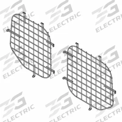 WEATHER GUARD Van Window Screen: Van Window Screen, Steel, 27 3/4 in Overall Wd, Side Door - Van Window Screens