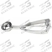 CRESTWARE Disher: 3.3 oz Capacity, Stainless Steel, NSF Certified, 2 9/16 in Bowl Dia, DSS12. Key specifications — Manufacturer Part Number: DSS12; Material: Stainless Steel; NSF Certified: Yes; Product Type: Squeeze Disher; Scoop Size: #12; Brand: CRESTWARE.
