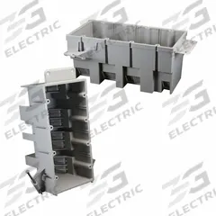 CANTEX Electrical Box: PVC, Nonmetallic Material & Nominal Size, 4 Gangs, 3 5/8 in Box Dp (MPN EZ64QN-HW). Key specifications — Brand: CANTEX; Bracket Style: Without Bracket; Clamp Style: Without Clamps.