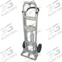 DAYTON Convertible Hand Truck: 500 lb, Dual-Handle, Silver, Aluminum, Pneumatic, 52 in Handle Ht (MPN 34D655). Key specifications — Brand: DAYTON.