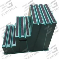 APPROVED VENDOR Step Stool: 3 Steps, 2.4 ft Overall Ht, 500 lb Load Cap, Plastic, 2.4 ft Standing Ht (MPN 44ZJ57). Key specifications — Brand: APPROVED VENDOR; Color: Green; Includes: Replacement Foot Pads.