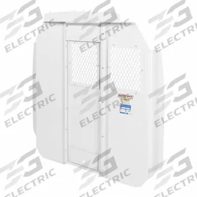 WEATHER GUARD Van Partition: Swing Open Door Panel, White, Steel, 68 3/4 in Overall Ht - Van Bulkheads with Door
