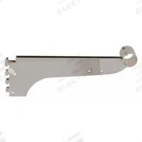 ECONOCO Round Tubing Bracket: Double, 1 in Slot Spacing, 1/2 in Slot Lg, 1/8 in x 12 in x 3 in (MPN B212). Key specifications — Product Type: Round Tubing Bracket; Color: Silver; For Display Type: Double Slotted Standards; Material: Steel; Duty Rating: Heavy Duty; Brand: ECONOCO; Finish: Chrome; Includes: Hangrail.