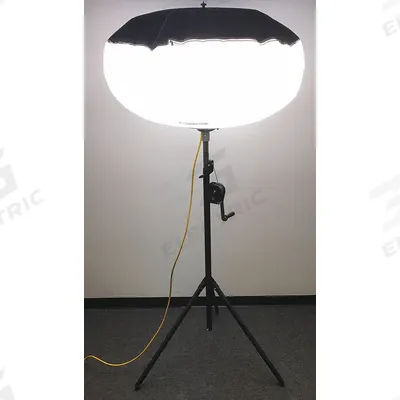8:12 ILLUMINATION Temporary Job Site Light: LED, 110,000 lm Max Brightness - Corded Tripod Balloon Lights