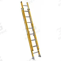 WERNER Extension Ladder: 16 ft Ladder Size, Fiberglass, 375 lb Load Capacity, 39 lb Wt, 2 Sections (MPN 7116-2). Key specifications — Color: Yellow; Brand: WERNER; Included Features: Rope and Pulley; Removable Fly: Removable.