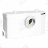 SANIFLO External Macerator: Plastic, Single Phase, 1/2 hp, 110V AC, 17 gpm Flow Rate @ 10' of Head (MPN 002). Key specifications — Impeller Material: Thermoplastic; Rated Voltage: 110V AC; Brand: SANIFLO; Discharge Orientation: Vertical; Switch: Diaphragm.