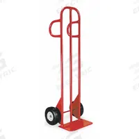 DAYTON General Purpose Hand Truck: 500 lb, Dual-Loop Handle, Red, Steel, Semipneumatic, 8 in Wheel (MPN 5Z080). Key specifications — Brand: DAYTON; Color: Red.