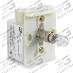 SCHNEIDER ELECTRIC Lamp Module: 30 mm Size, Clear, Incandescent, 28 V AC/DC Rating, Transformer (MPN 9001KM35). Key specifications — Compatible Operator: Selector Switch; Compatible with Series: 9001K; Terminal Connection Type: Screw Clamp Terminals; Brand: SCHNEIDER; Manufacturer Part Number: 9001KM35; Includes Bulb: Bulb Included.