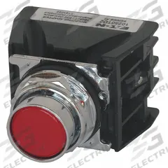 EATON Hazardous Location Push Button: 30 mm, Metallic, Flush Profile, 1NO/1NC (MPN 10250T706R). Key specifications — Manufacturer Part Number: 10250T706R; Product Type: Push Button Operators; Series: 10250T; Brand: EATON; AC Contact Rating: 10 A @ 600 V; Action: Momentary; DC Contact Rating: 2.5 A @ 250 V; Operator Illumination: Non-Illuminated.