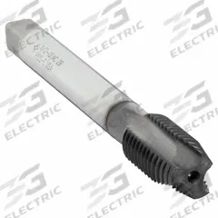 CLEVELAND Spiral Point Tap: 1/2"-13 UNC, 2B, 3 Flute, Plug Chamfer, Hardlube Coated Cobalt (MPN C96022)