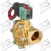 REDHAT Solenoid Valve: 2-Way, Normally Closed, 1 1/2 in Pipe Size, 100 to 240V AC/DC, Watertight (MPN 8210P022LF 100-240). Key specifications — Pipe Size: 1-1/2 in; Voltage: 100 to 240V AC/DC; Brand: REDHAT; Coil Enclosure: Watertight.