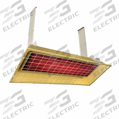 FOSTORIA Infrared Overhead Electric Heater: 9500 W Watt Output, 208V AC, 1/3 Phase - Indoor/Outdoor Suspended Infrared Radiant Electric Ceiling Heaters