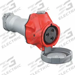 HUBBELL Pin and Sleeve Connector: Red, 480V AC, Single Phase, 30 A, 2 Pole, 3 Wire, IEC Grounding (MPN HBLS330C7W). Key specifications — Brand: HUBBELL.
