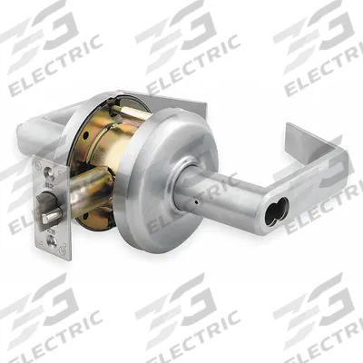 DORMAKABA Door Lockset: Office Lever Locksets, Chrome, ADA Compliant