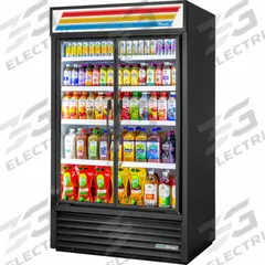 TRUE REFRIGERATION Refrigerated Merchandiser: 78 5/8 in x 47 1/4 in x 29 7/8 in, Black, Swing (MPN TVM-48-HC~VM01). Key specifications — attr1277723: TRUE REFRIGERATION; attr1277683: R-290; attr1277688: Swing; attr1277691: Yes; attr1277694: Black; attr1280729: TVM.