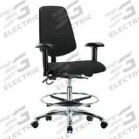 ESD Task Chair: Fabric, Arms Included, Ht Range 21 1/2 in to 29 in, 18 1/2 in Seat Wd, 17 in Seat Dp (MPN BR-ESD-FMBCH-MB-CR-T0-A1-CF-EC-ESDBLK). Key specifications — Foot Support: Yes; Back Tilt Backward: 13.5°; Back Tilt Forward: 10.5°; Base Material: Aluminum; Brand: APPROVED VENDOR; Product Type: ESD Task Chair; ESD-Safe: ESD-Safe.