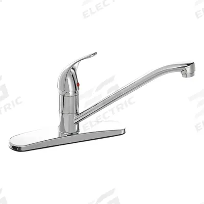 ZURN Low Arc Kitchen Faucet: AquaSpec, Brass, Single-Post, Deck, 3 Mounting Holes - Single-Post Kitchen Faucets