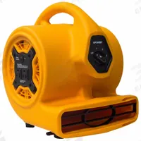 Centrifugal Blower: 800 cfm, 1/5 hp, Fixed Frame, 115V AC, 3 Speeds, Yellow, Variable, Polypropylene (MPN P-130A). Key specifications — Product Type: Centrifugal Blower; GFCI Protected: No; Number of Speeds: 3; Housing Material: Polypropylene; Brand: XPOWER; Nominal Voltage: 115V AC.