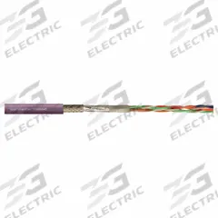 CHAINFLEX Bus Cable: (1) Pr 20 AWG (0.25), PUR, Order by the Foot, Profibus, Red (MPN CF898-001). Key specifications — Conductor Grouping: (1) Pair 20 AWG; Minimum Bend Radius Factor - Fixed: 8 x OD; Minimum Bend Radius Factor - Flexible: 12 x OD; Shielding: Shielded; Brand: CHAINFLEX.