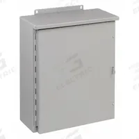 WIEGMANN Enclosure: Steel, 36 in x 24 in x 12 in, 3R, Solid Cover, Hinged, Painted (MPN RHC362412). Key specifications — Brand: WIEGMANN; Closure Method: 1/4-Turn Latch; Knockouts: Not Included.
