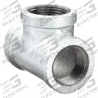 APPROVED VENDOR Metal Pipe Tee: Tee (run x run x branch), 1/2 in x 1/2 in x 1/2 in, Malleable Iron (MPN 5P844)