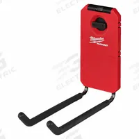 MILWAUKEE PACKOUT Straight Hook: 3 13/16 in D x 10 3/16 in H x 8 in L, Metal/Polymer, Black/Red (MPN 48-22-8330). Key specifications — attr1120130: MILWAUKEE; attr1120217: Metal; attr1120218: Black.